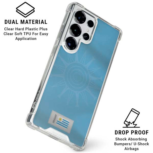 Uruguay Soccer Flag Galaxy S25 Ultra Clear Case
